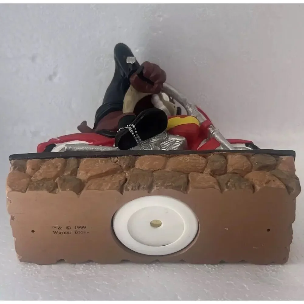 Warner Bros. 1999 Taz on a Motorcycle Ornament RARE Christmas Looney Tunes